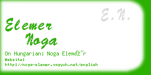 elemer noga business card